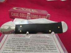 Case Collector Club Smooth Ebony Wood Copperlock Pattern # 71549L SS