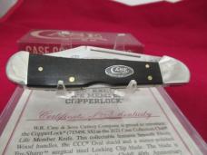 Case Collector Club Smooth Ebony Wood Copperlock Pattern # 71549L SS