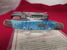 Case Collector Club Rogers Corn Cob Jigged Caribbean Blue Bone Muskrat