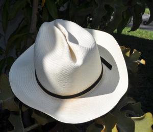Stetson Hat Size 6 7/8 Open Road Silk Ribbon Used! 23/4 Brim Shantung Paper Straw Original Band