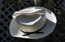 Stetson Hat Size 6 7/8 Open Road Silk Ribbon Used! 23/4 Brim Shantung Paper Straw Original Band