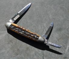 IXL Geo. Wostenholm Sheffield England Stag Split Back Whittler Near Mint Federal Shield All Stamped