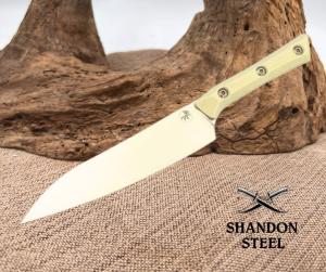 Microtech Utility Knife - M390MK Steel / Stonewashed Finish / Ivory G-10 Handle