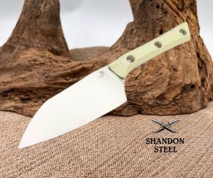 Microtech Santoku 4.2" Ivory G-10 Handle w/ Stonewash M390MK 3300-10IV Kitchen