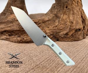 Microtech Chef's Knife Ivory G-10 Handle w/ Stonewash M390MK 3000-10IV Kitchen