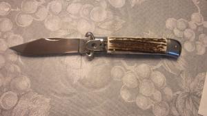  8" Italian G.O.M. Stag Shell Puller lever lock 
