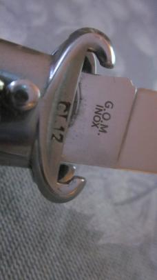  8" Italian G.O.M. Stag Shell Puller lever lock 