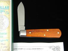Dollar Knife Co. Smooth Orange Camel Bone with Black Shield Jack Knife by Cooper Cutlery USA OCB-BLS