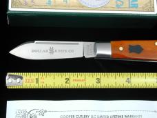 Dollar Knife Co. Smooth Orange Camel Bone with Black Shield Jack Knife by Cooper Cutlery USA OCB-BLS