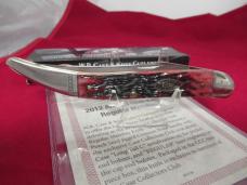 Case Collector Club Large Peach Seed Crimson Bone Texas Toothpick Pattern # 610098 SS