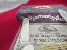 Case Collector Club Rogers Corn Cob Jigged Burnt Oatmeal Bone Canoe Pattern # 62131 SS