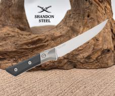 Microtech Boning 6.125" Knife Titanium Bolster Black G-10 Handle 3100B-10BK USA
