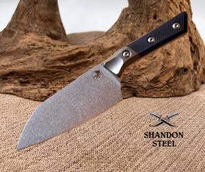 Microtech Santoku 4.2" Black G-10 Handle Titanium Bolster M390MK 3300B-10BK