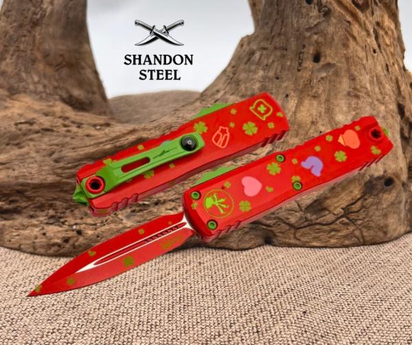 Microtech UTX-85 Gen IV St. Patricks Day D/E Signature Series 12324-1SPDS Microtech UTX-85 Gen IV St. Patricks Day D/E Signature Series 12324-1SPDS