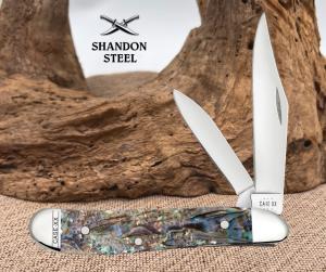 Case XX USA Knives 2 Blade Peanut Genuine Abalone Stainless 12025 Pocket Knife