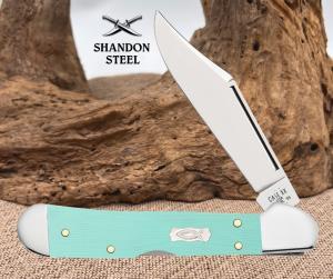 Case XX USA Mini Copperlock Seafoam Green 18109 Stainless G10 Folding Knife