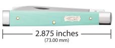 Case XX USA 2025 Smooth Seafoam Green G-10 Stainless 18108 Baby Doc Pocket Knife