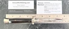20cm S.M.CO. Picklock Switchblade Knife, Great Horn Scales, Italy, Unused