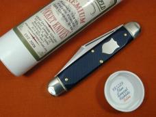 Great Eastern Cutlery GEC Northfield Blue Sawcut Richlite Texas Stogie Knife NIT 981226 USA