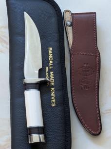 Randall Model 27 Ivory scrimshaw by Hutch, Lion!