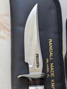 Randall Model 27 Ivory scrimshaw by Hutch, Lion!