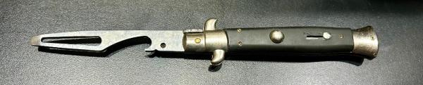 Italian Swivel-Bolster Stiletto with Multi-Tool "Blade" Implement