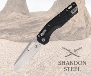 Microtech MSI RAM-LOK Folding Knife – M390MK Blade, Black Polymer Handle 210T-11PMBK