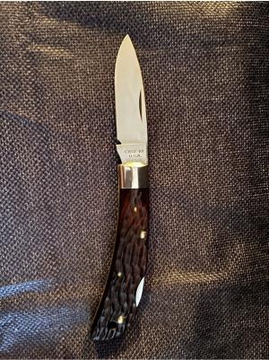 CASE XX 61051 LSSP 2 DOT JIGGED PAKWOOD SCALED LOCK BACK