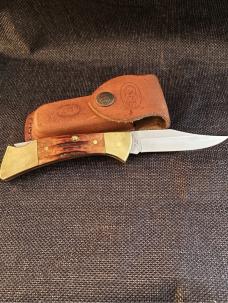 Case Lockback Bone Stag 6158L(Scarce) and Sheath