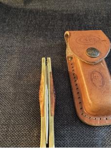 Case Lockback Bone Stag 6158L(Scarce) and Sheath