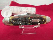Maher & Grosh By GEC  Jumbo Stockman Antique Yellow Bone Handles Pattern # 541225