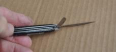 Knott's Berry Farm 2 Blade Jigged Black 3" Closed Tight Snap On Both Blades Providence Cut. Co. USA