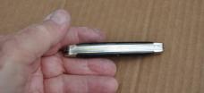 Kutmaster Utica NY USA 4" Closed Jiged Black Stockman All Blades Snap Brass liners Brass Bolsters