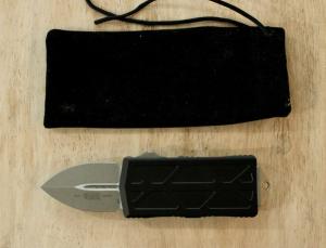 2002 Microtech Exocet Dagger CA Legal OTF Automatic Knife (1.9" Stonewash)