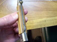 Falcon Italy Knife Manual High Quality Italian Folder UNUSED Bayonet Blade Olive WoodBeauty!