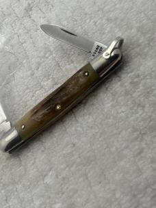 Case XX USA 1980 10 Dot 05263 2 Blade Stag Pocket Knife With Bail (65)