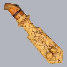 Vintage 1940s Finnish Tuohituppi Puukko Knife with Birchbark Sheath #8710