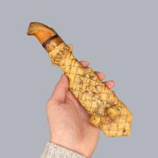 Vintage 1940s Finnish Tuohituppi Puukko Knife with Birchbark Sheath #8710