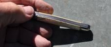 Imperial Knife Co. 1941 Factory Mint 1 1/2" Closed Cracked Ice 1 Blade Mirror Polished Cigar Shaped