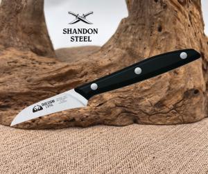Due Cigni Kitchen Curved Paring Knife 2.76" Blade 2C 1001 Black Handle Italy