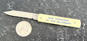 Schrade Advertising Pull Ball Switchblade Knife, Cream Color Scale, Unused