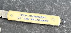Schrade Advertising Pull Ball Switchblade Knife, Cream Color Scale, Unused