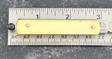 Schrade Advertising Pull Ball Switchblade Knife, Cream Color Scale, Unused