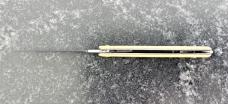 Schrade Advertising Pull Ball Switchblade Knife, Cream Color Scale, Unused