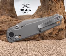 Kershaw Bel Air Folding Knife 3" CPM MagnaCut Steel Blade Gray Aluminum Handle