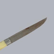 Antique 1900s Finnish Miniature Luupää Puukko Knife with Aluminium Sheath #8716