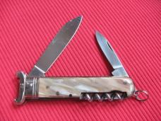 VINTAGE ROSA V. MANIAGO INOX STAMPED ITALIAN MANUAL SHELL PULLER KNIFE