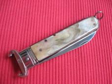 VINTAGE ROSA V. MANIAGO INOX STAMPED ITALIAN MANUAL SHELL PULLER KNIFE