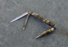 Pencil Knife Mottled Green Celluloid 5" Mint Cattaraugus Blade And File Pat. 852399 Working Pencil