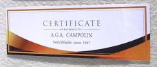 AGA CAMPOLIN 11" ( BLACK WIDOW ) WITH BLACK HORN MOTHER OF PEARL INLAYS, 5MM BLADE MANIAGO ITALY